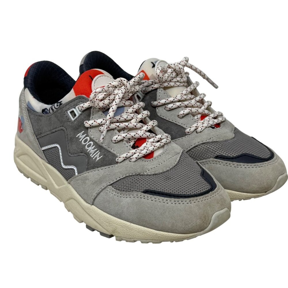 Karhu Aria 95‎ Moomin Unisex Kids Youth Sneakers Sz 5.5 Gray/Red Suede Shoes